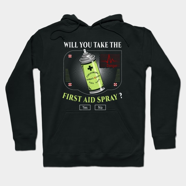 First Aid Spray Hoodie by logozaste